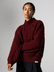 Amy Powney + Finisterre Aran Damen-Strickpullover