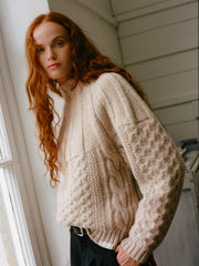 Amy Powney + Finisterre Aran Damen-Strickpullover