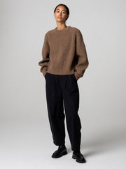 Women's Amy Powney + Finisterre Fisherman Rib Crew Neck Jumper