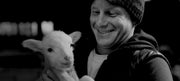 Founder Tom Kay holding Merino lamb