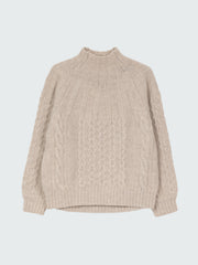 Amy Powney + Finisterre Aran Damen-Strickpullover