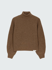 Amy Powney + Finisterre Fisherman Damen-Rippstrickpullover mit Rollkragen