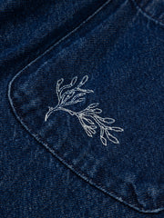 Women's Floral Marine Denim Shirt