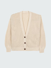 Damen-Cardigan mit offener Strickstruktur