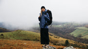 woman wearing finisterre coat and fleece