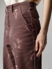 Yarrel Floral Marine Printed Damenhose 