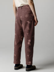 Yarrel Floral Marine Printed Damenhose 