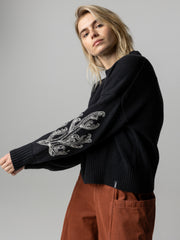 Women's Floral Marine Jumper