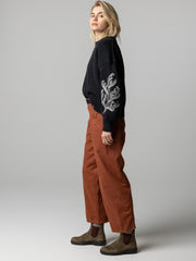 Floral Marine Damenpullover