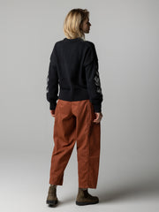 Floral Marine Damenpullover