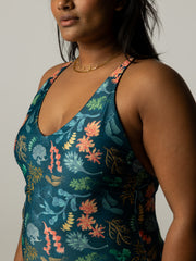 Women's Senara V-Neck Printed Swimsuit