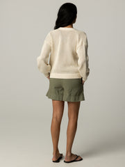 Damen-Cardigan mit offener Strickstruktur