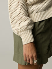 Damen-Cardigan mit offener Strickstruktur
