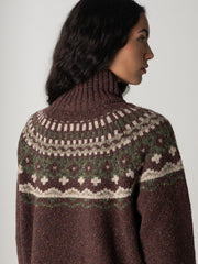 Women's Merrose Fair Isle High Neck Jumper
