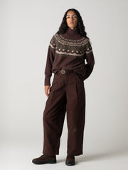 Women's Merrose Fair Isle High Neck Jumper