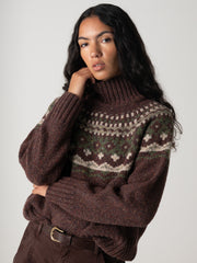 Women's Merrose Fair Isle High Neck Jumper